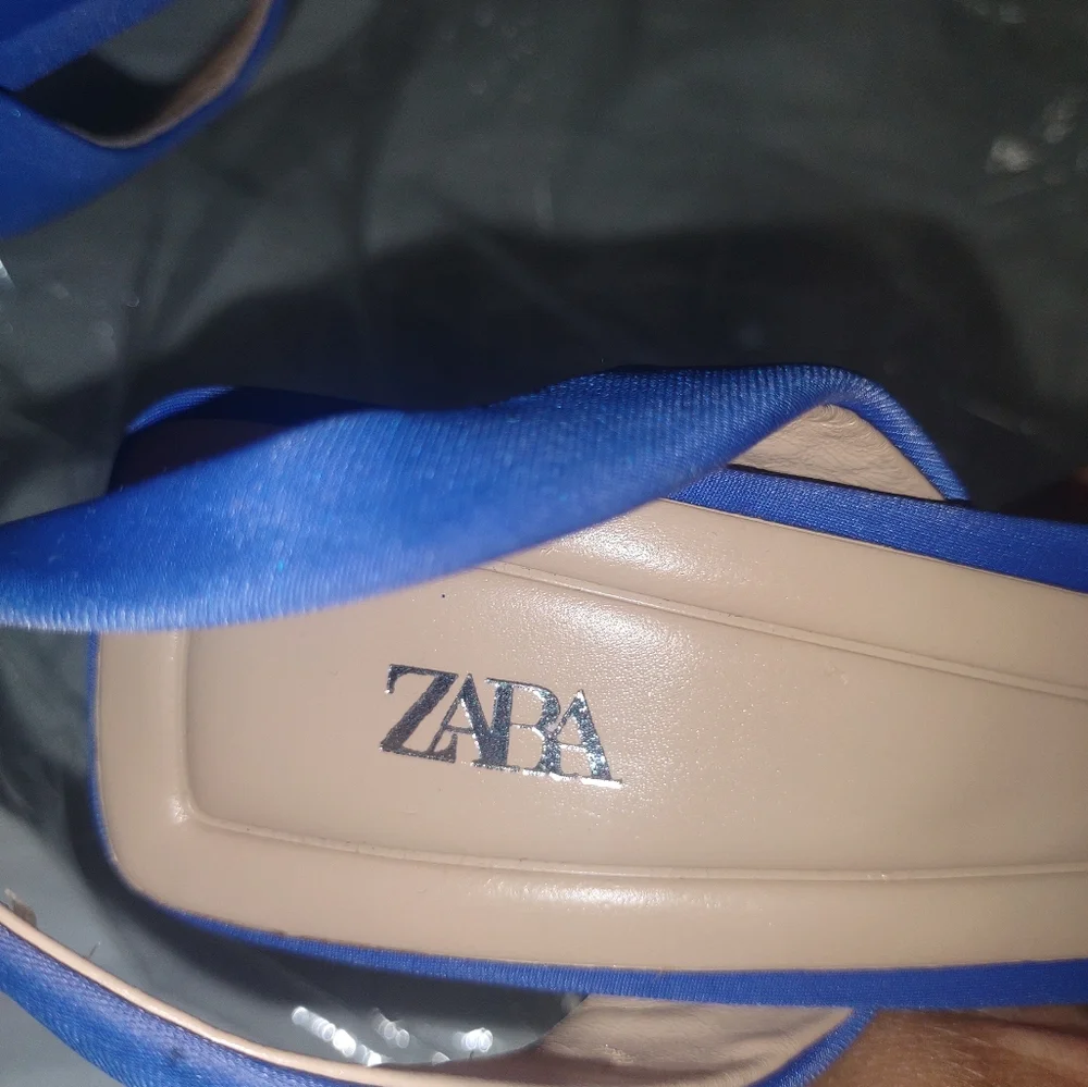 ZARA EMBELLISHED BOW HEELED SLINGBACKS ELEGANT SHORT HEELS - Picture 4 of 6